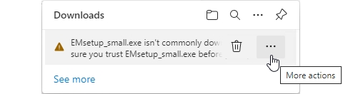 Click 3 dots for 'More actions'